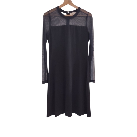 MICHAEL Michael Kors Sheer Long Sleeve Dress - Picture 1 of 13